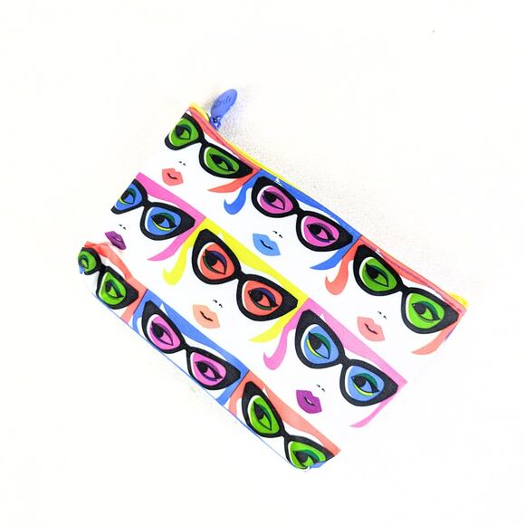 NWOT Ipsy Small Retro Print Makeup/ Cosmetic Bag - Picture 5 of 5